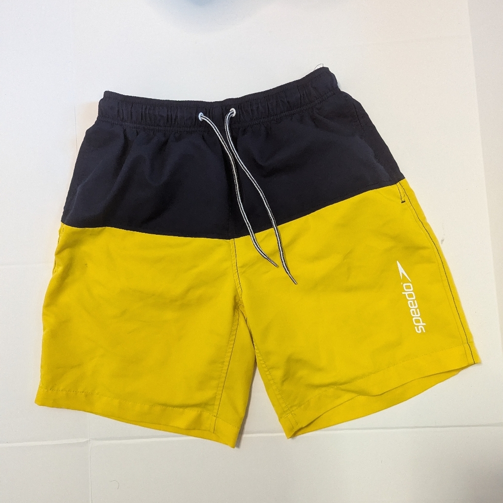 Speedo Yellow and Navy Swim Trunk #238